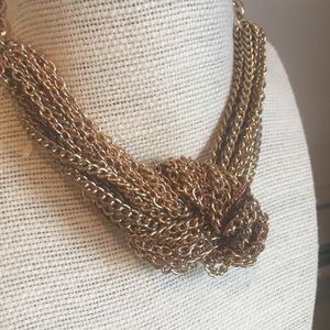 Mixed Metals Knot Necklace